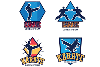 do modern fighting boxing martial arts team or club logo design
