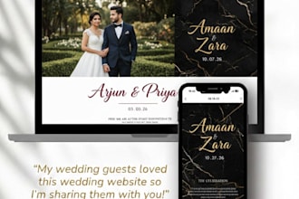 design website invitations for weddings, birthday, save the date with music