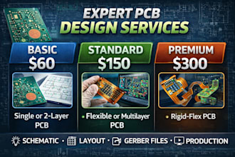 pcb multi layer or single layer printable circuit board, flexible rigid layout
