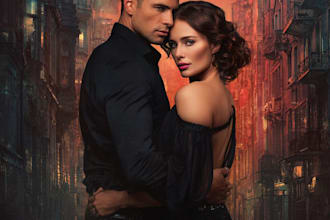 romance book cover illustration, ebook cover design, kdp cover, book cover art