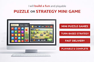 build a fun and playable puzzle or strategy mini game