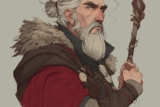 draw fantasy dnd character illustration for you