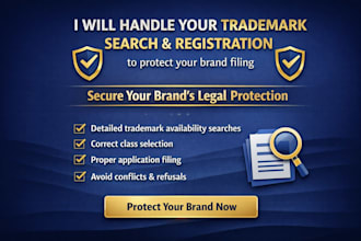 handle your trademark search and registration to protect your brand filling