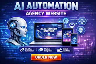 design ai automation agency website ai agency website ai chatbot website