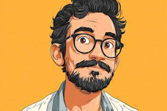 draw vector portrait cartoon portrait
