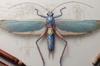 do realistic insect illustrations