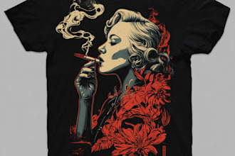 make vintage retro tshirt design for you