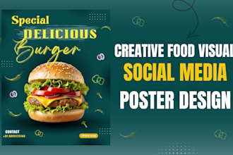 create attractive food poster,restaurant promotional design
