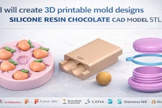 create 3d printable mold designs silicone resin chocolate cad model stl