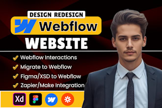 build webflow website, redesign webflow website figma to webflow, webflow expert