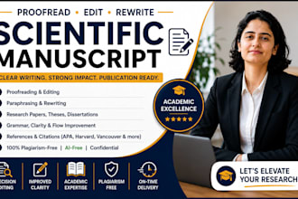 proofread, edit and rewrite your scientific manuscript
