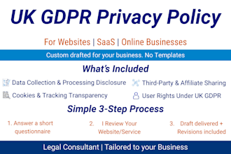 draft a UK gdpr compliant privacy policy