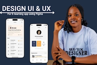 design simple elearning app ui using figma
