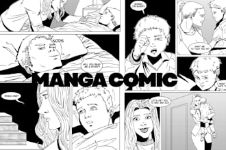 illustrate manga comic page manhwa webtoon manga anime manga art vtuber