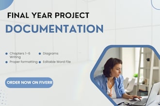 prepare  fyp documentation for IT and cs students