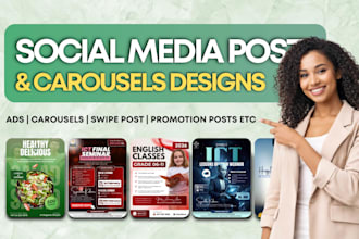 create engaging social media post and carousels in canva