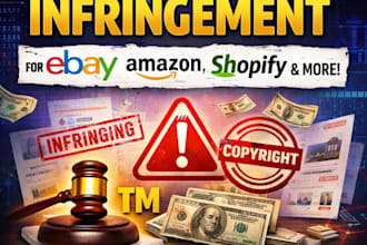 do IP complete infringement remove copyright violate for amazon ebay shopify