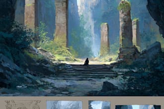 create environment concept art and illustration