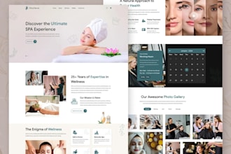design beauty website, salon website, cosmetic website, spa website