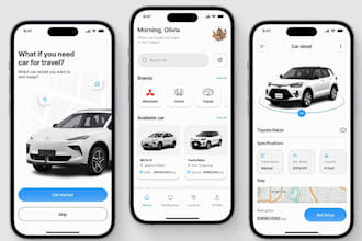 develop car rental app auction app carpooling app