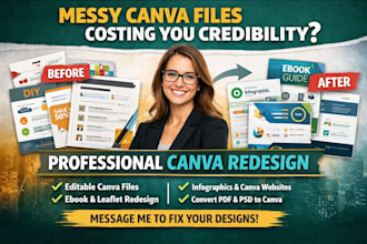 redesign canva flyer redesign infographics ebook  redesign canva leaflet expert