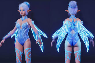 do 3d metahuman avatar,3d character texture modeling,3d nsfw figure,3d sfw anime