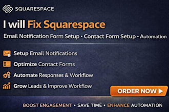 fix squarespace email notification form setup contact form setup automation site