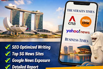 write and distribute press release to top singapore news media outlets