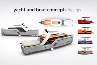 design luxury yacht and boat concepts with realistic 3d renders