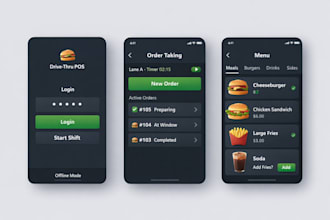 build ai drive thru pos app for restaurants, coffee shops, fast food chains