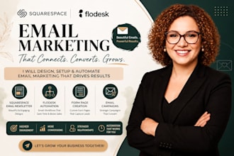 setup squarespace email newsletter, flodesk email automation, email campaigns
