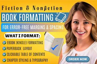 format fiction romance novel, memoir and fiction book for amazon KDP