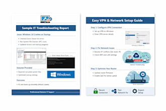 provide IT support for windows office 365 VPN and networking