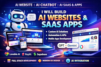 build ai website ai chatbot ai saas and custom ai web app