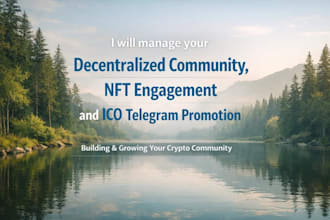 manage your decentralized community, nft engagement and ico telegram promotion
