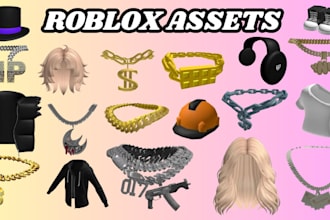 model custom roblox ugc hair, chain, hats, layered clothing, and ugc accessories