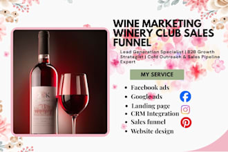 wine social media marketing wine club sales funnel luxury wine leads winery sale