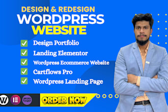 design portfolio landing elementor wordpress ecommerce web