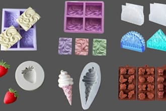 design custom 3d printable molds for silicone resin chocolate and food grade stl