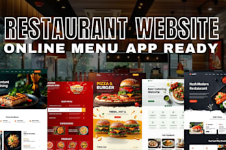 design a modern restaurant website with online menu and reservation system