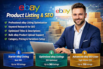 do ebay products listing ebay SEO listing ebay product upload lister