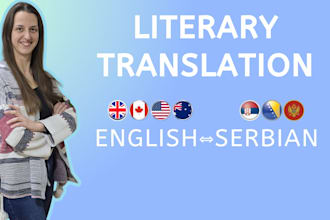 translate your literary work from english to serbian and vice versa