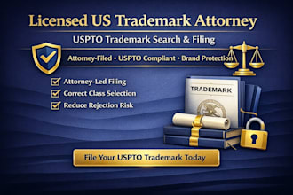 be your licensed US trademark attorney to file your uspto trademark application