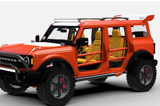 model quality 3d vehicle, roblox car, bike model  with interior for roblox game