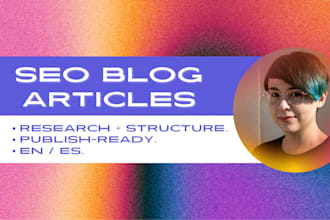 write SEO blog posts, structure and a natural tone