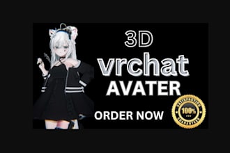 edit and create custom 3d vrchat avatars furry anime 3d model vrc avatar