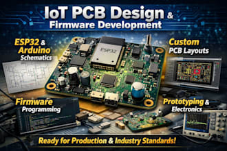 do iot pcb design esp32 arduino schematic firmware custom pcb layout electronics