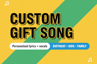 create a personalized custom song with lyrics as a unique gift