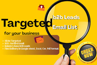 collect niche targeted b2b email list for your business leads, business growth