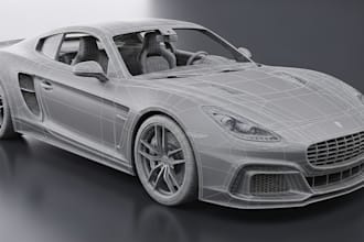 create realistic 3d car models for games, VR, and vrc
